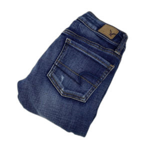 American Eagle Super Stretch Womens‎ Size 00 Distressed Dark Wash Jegging